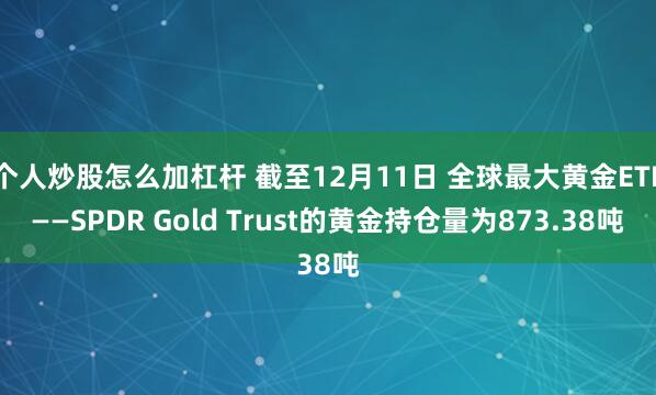 个人炒股怎么加杠杆 截至12月11日 全球最大黄金ETF——SPDR Gold Trust的黄金持仓量为873.38吨