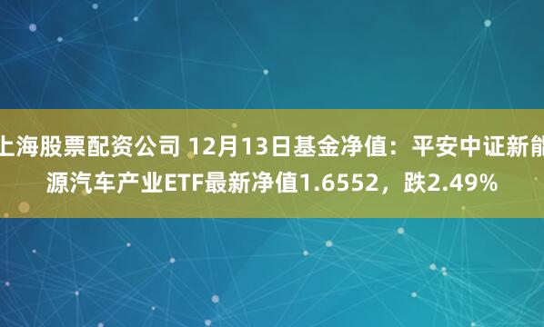 上海股票配资公司 12月13日基金净值：平安中证新能源汽车产业ETF最新净值1.6552，跌2.49%