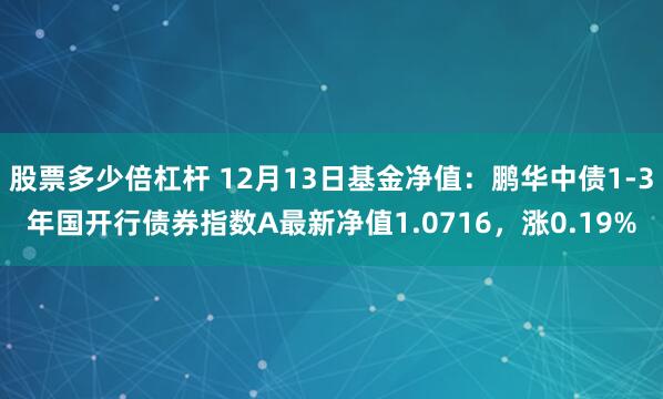 股票多少倍杠杆 12月13日基金净值：鹏华中债1-3年国开行债券指数A最新净值1.0716，涨0.19%