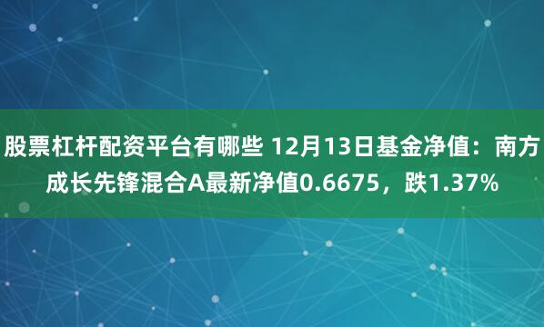 股票杠杆配资平台有哪些 12月13日基金净值：南方成长先锋混合A最新净值0.6675，跌1.37%